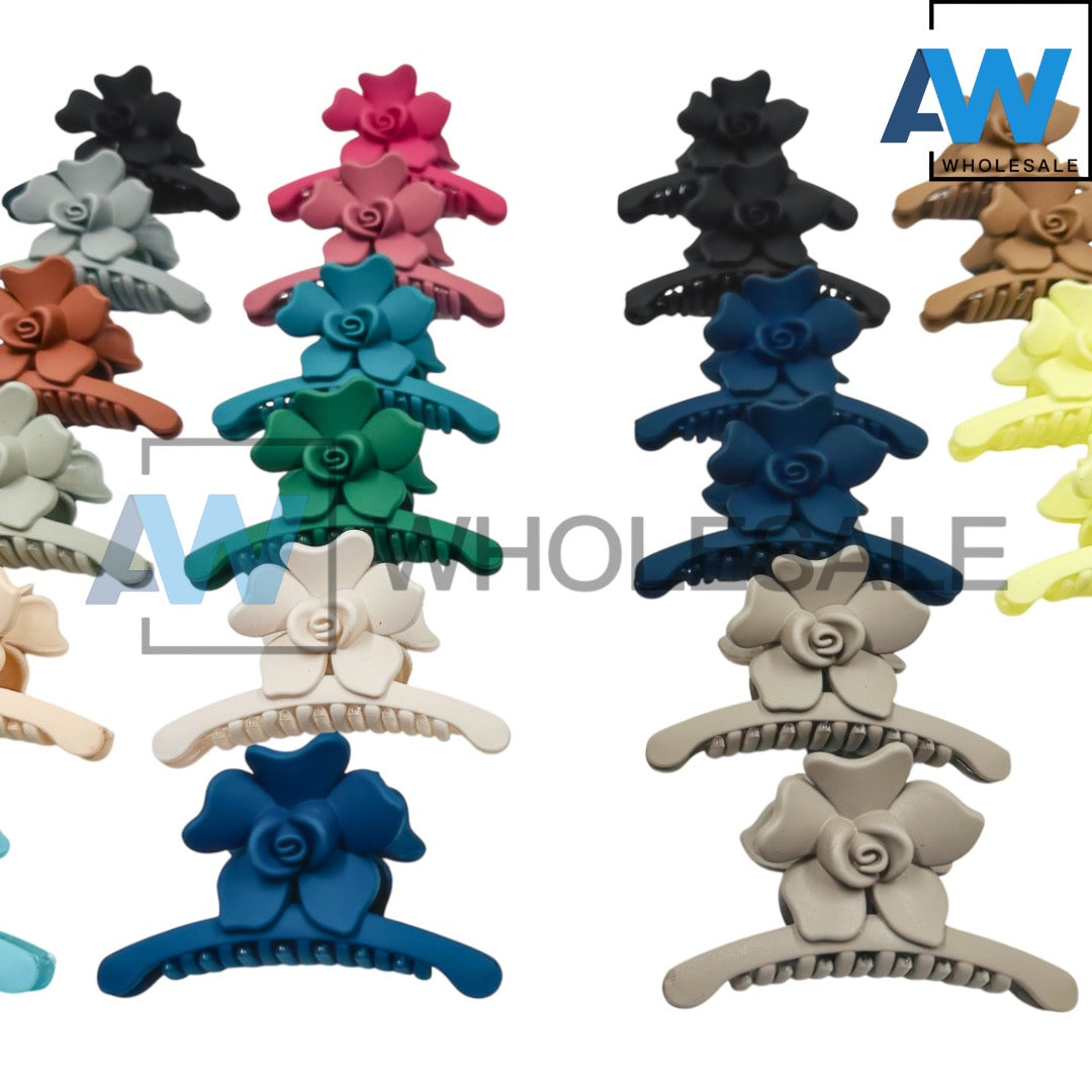AB-1127 (12 pcs) Matte 7 cm Hair Clamps