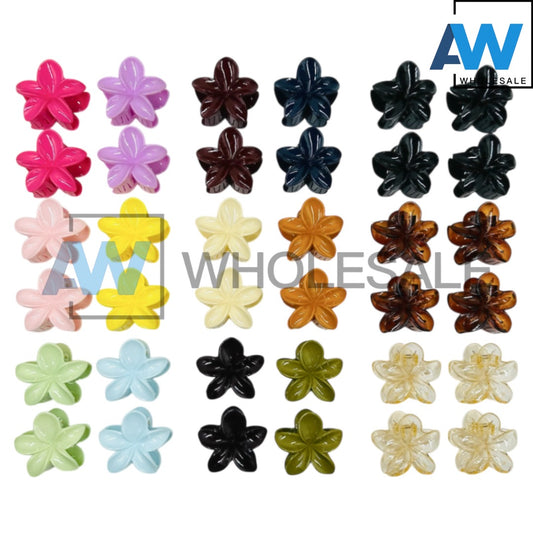 AB-1128 (12 pcs) Glossy/Transparent 6 cm Hair Clamps