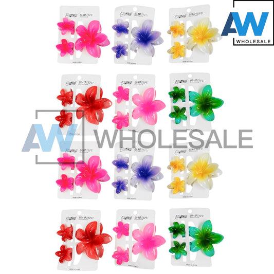 AB-1139 (12 pcs) 3 in 1  Glossy 8 cm Hair Clamps