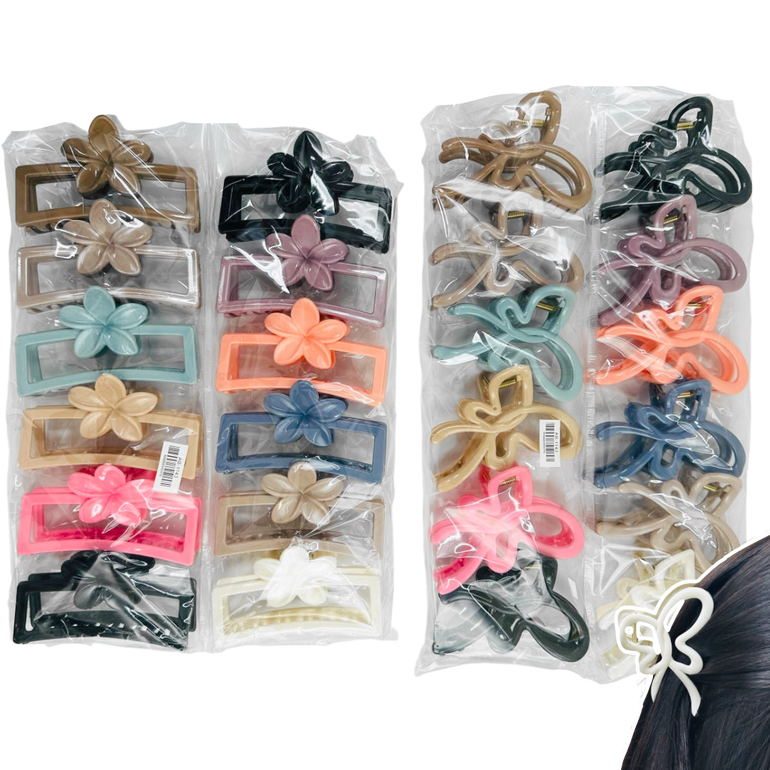 AB-1143 (12 pcs) Glossy 11 cm Hair Clamps