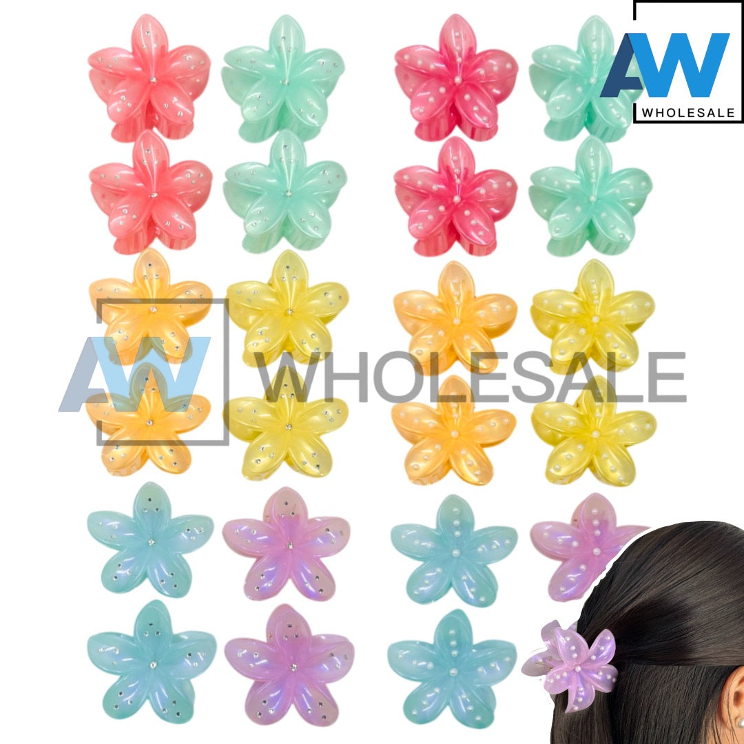 AB-1151 (12 pcs) Jelly 8 cm Hair Clamps