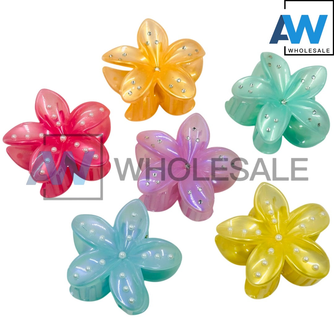 AB-1151 (12 pcs) Jelly 8 cm Hair Clamps