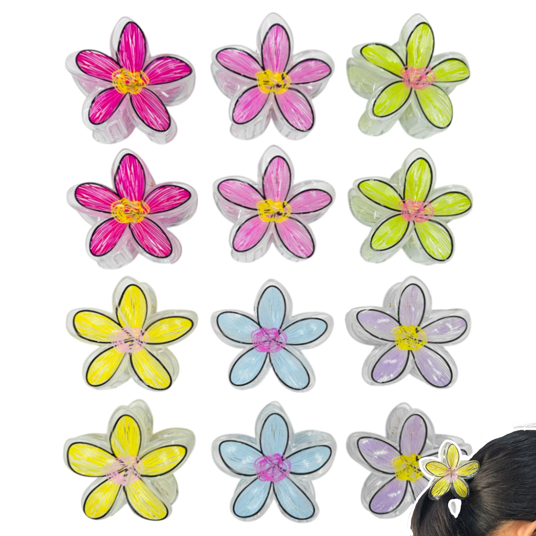 AB-1152 (12 pcs) Transparent 8 cm Hair Clamps