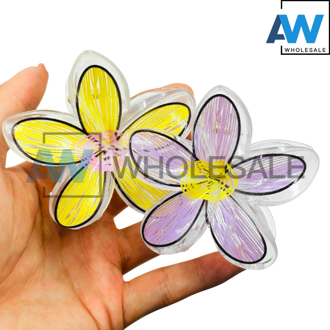 AB-1152 (12 pcs) Transparent 8 cm Hair Clamps