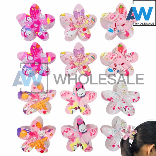 AB-1154 (12 pcs) Glossy 8 cm Hair Clamps