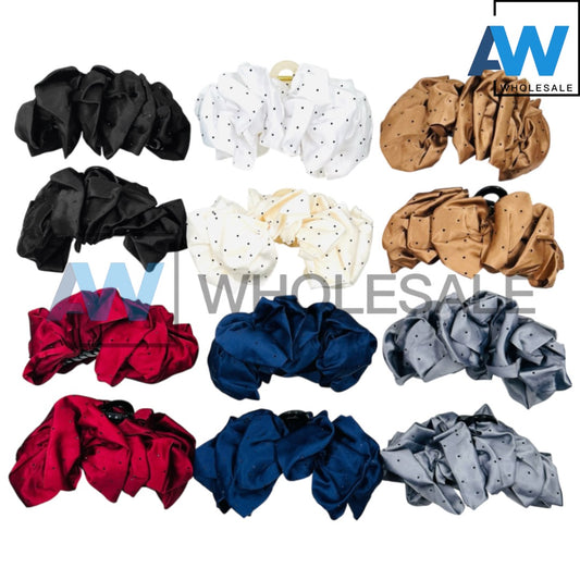 AB-1164 (12 pcs) Fabric 14 cm Hair Clamps