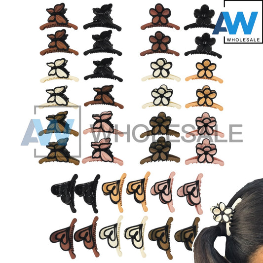 AB-1168 (12 pcs) Matte 7 cm Hair Clamps
