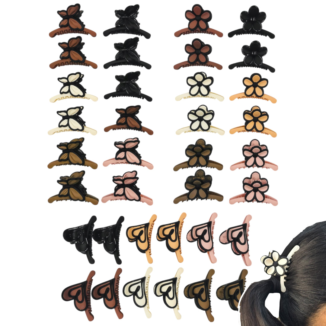 AB-1168 (12 pcs) Matte 7 cm Hair Clamps