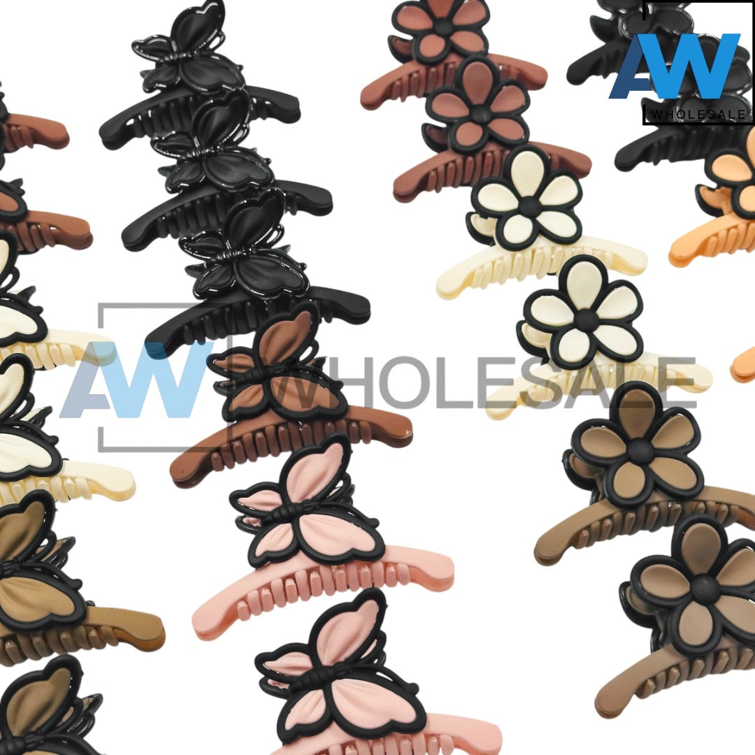 AB-1168 (12 pcs) Matte 7 cm Hair Clamps