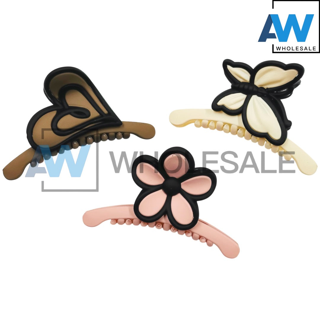 AB-1168 (12 pcs) Matte 7 cm Hair Clamps