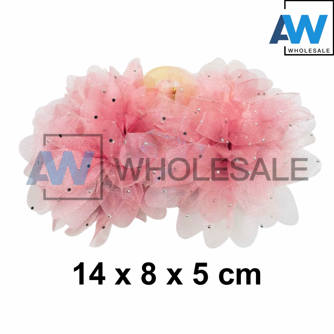 AB-1176 (12 pcs) Fabric 13 cm Hair Clamps
