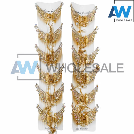 AB-1197 (12 pcs) Metal 3 cm Hair Clamps