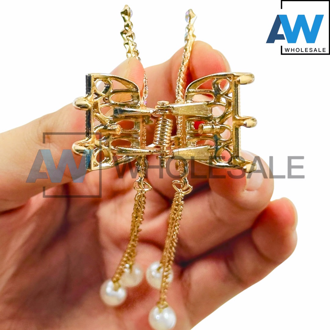 AB-1197 (12 pcs) Metal 3 cm Hair Clamps