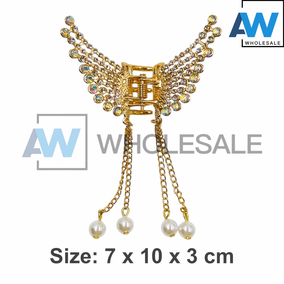 AB-1197 (12 pcs) Metal 3 cm Hair Clamps