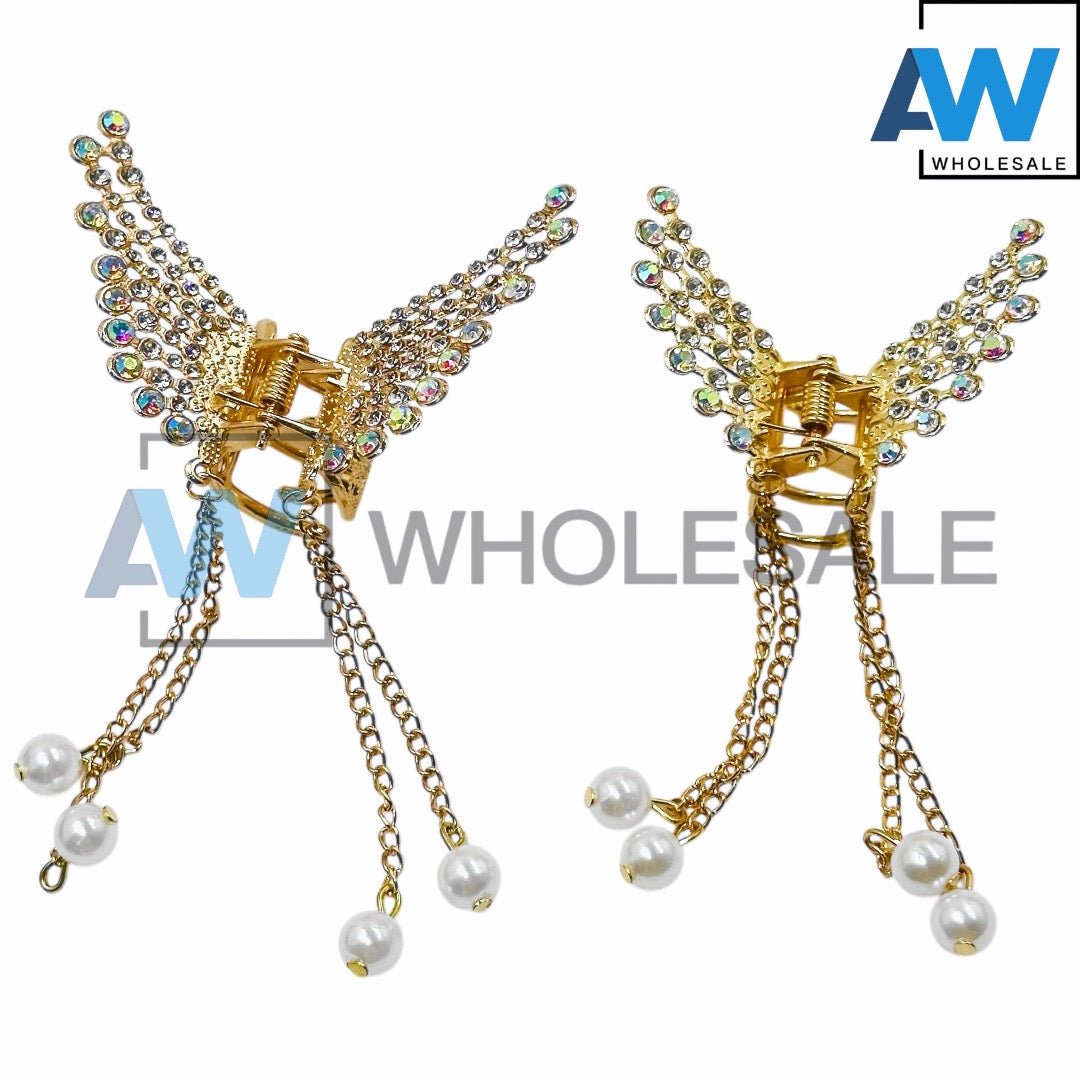 AB-1197 (12 pcs) Metal 3 cm Hair Clamps