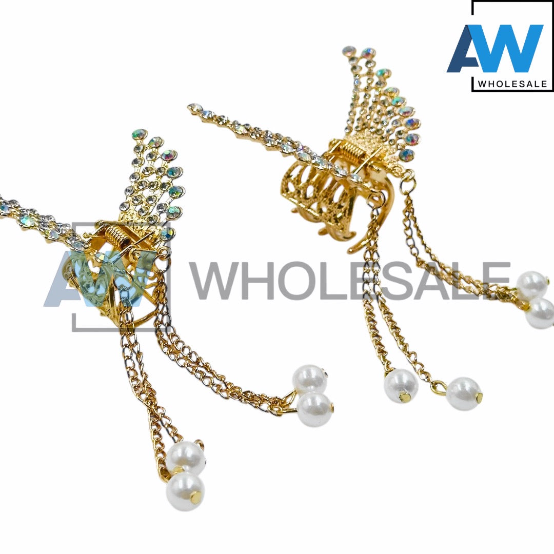 AB-1197 (12 pcs) Metal 3 cm Hair Clamps