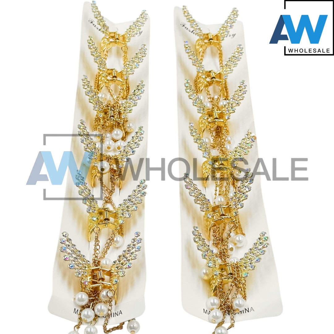 AB-1198 (12 pcs) Metal 5 cm Hair Clamps