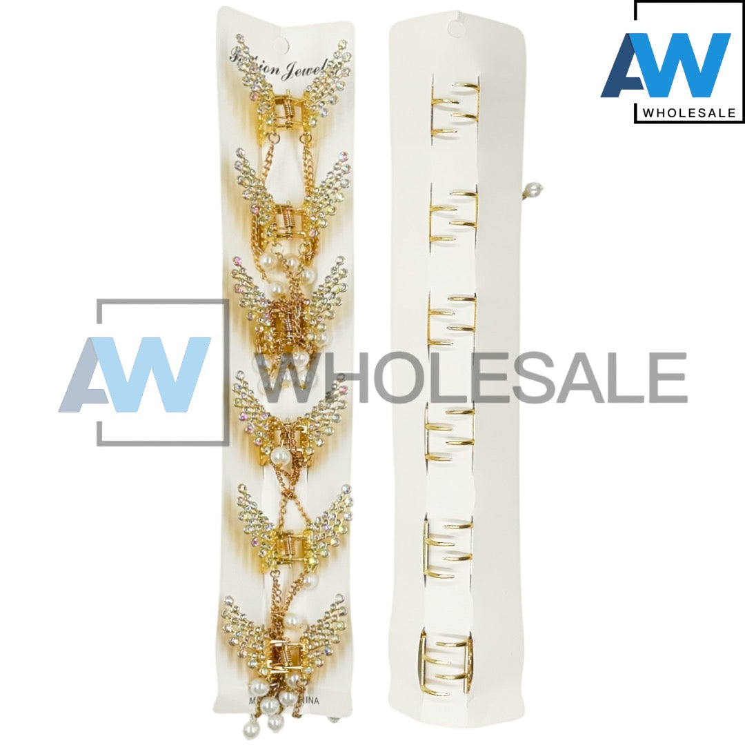 AB-1198 (12 pcs) Metal 5 cm Hair Clamps