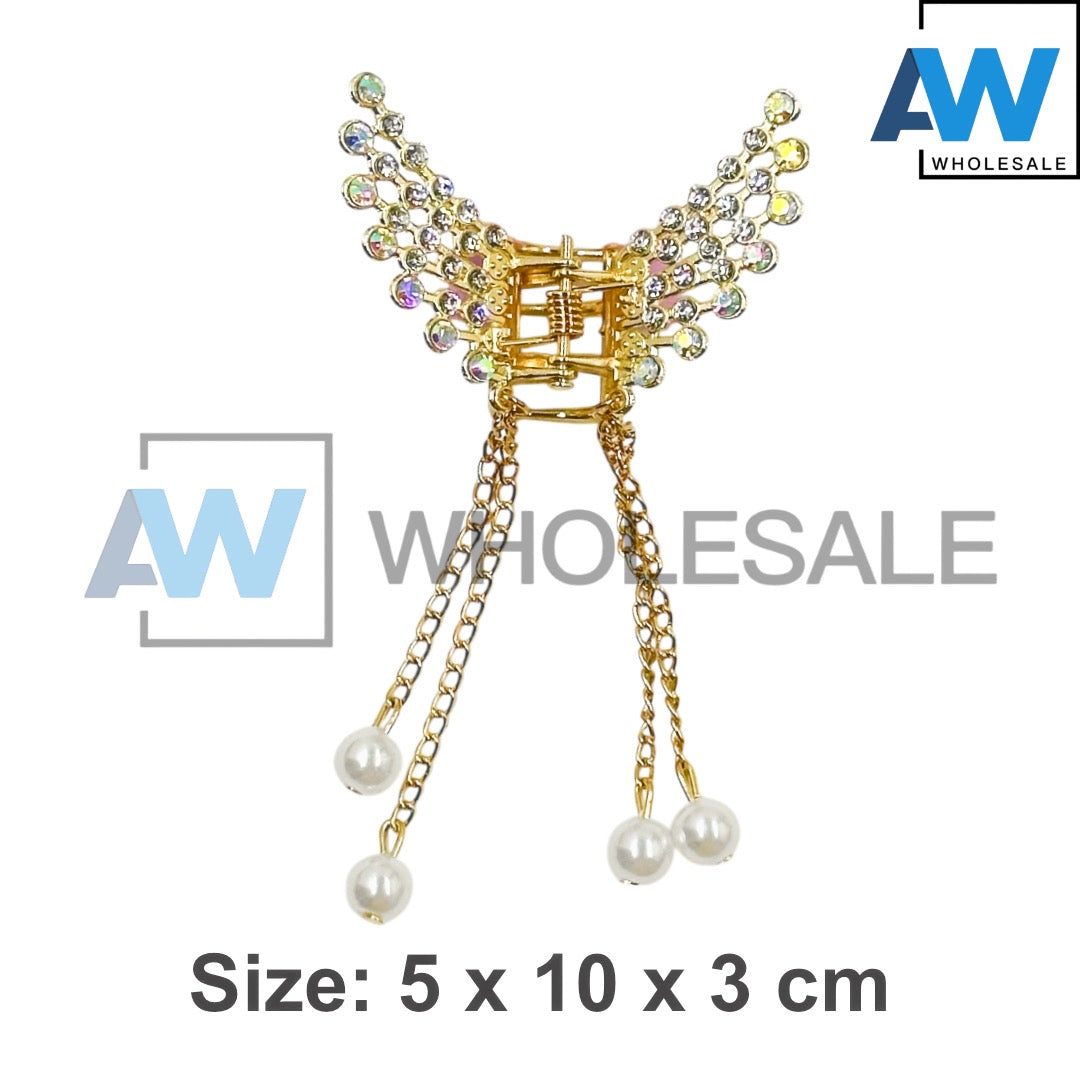 AB-1198 (12 pcs) Metal 5 cm Hair Clamps