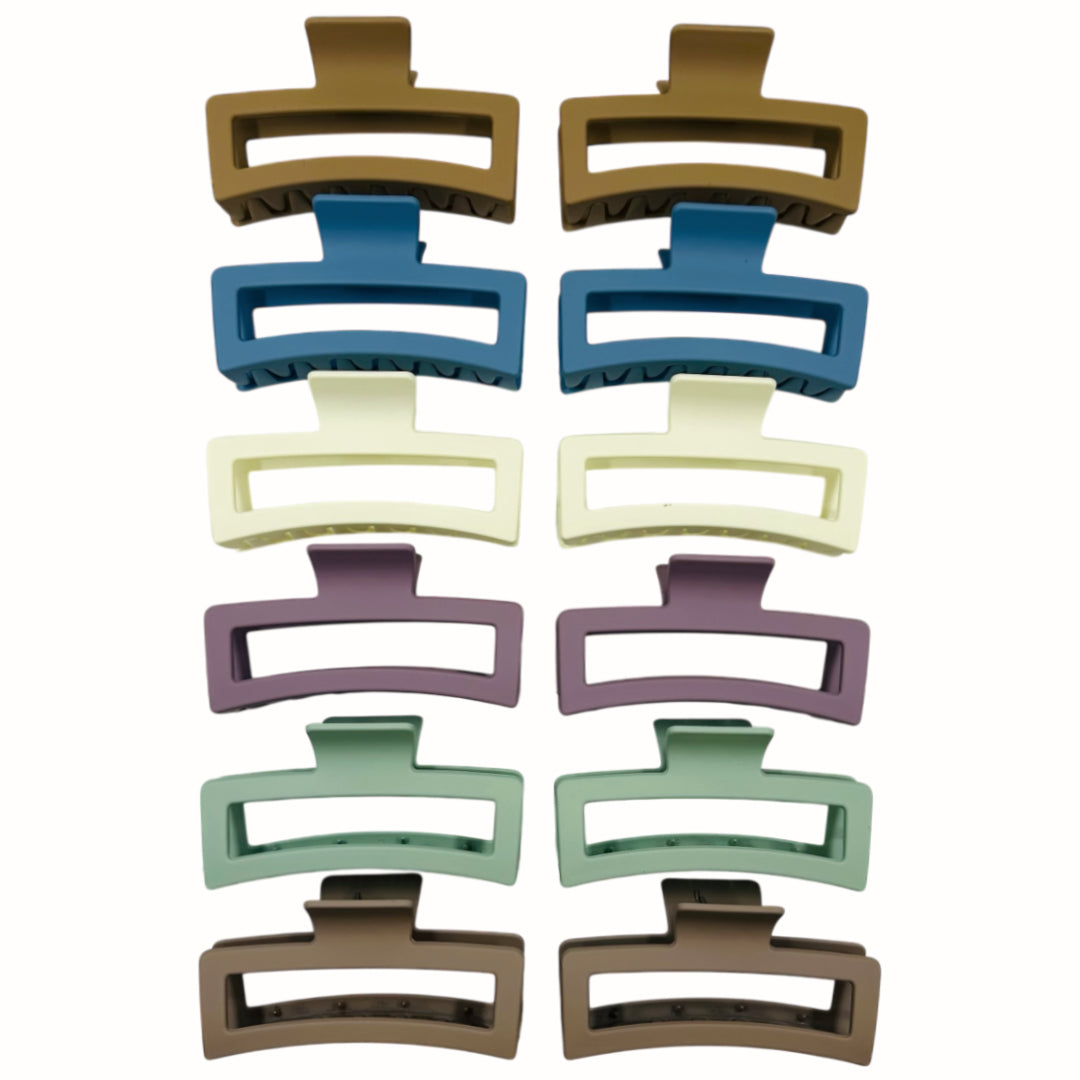 AB-1199 (12 pcs) Glossy 13 cm Hair Clamps