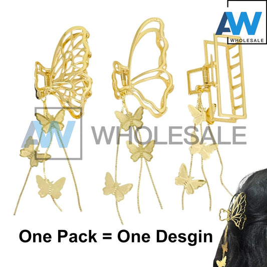 AB-1202 (12 pcs) Metal 7.5 cm Hair Clamps