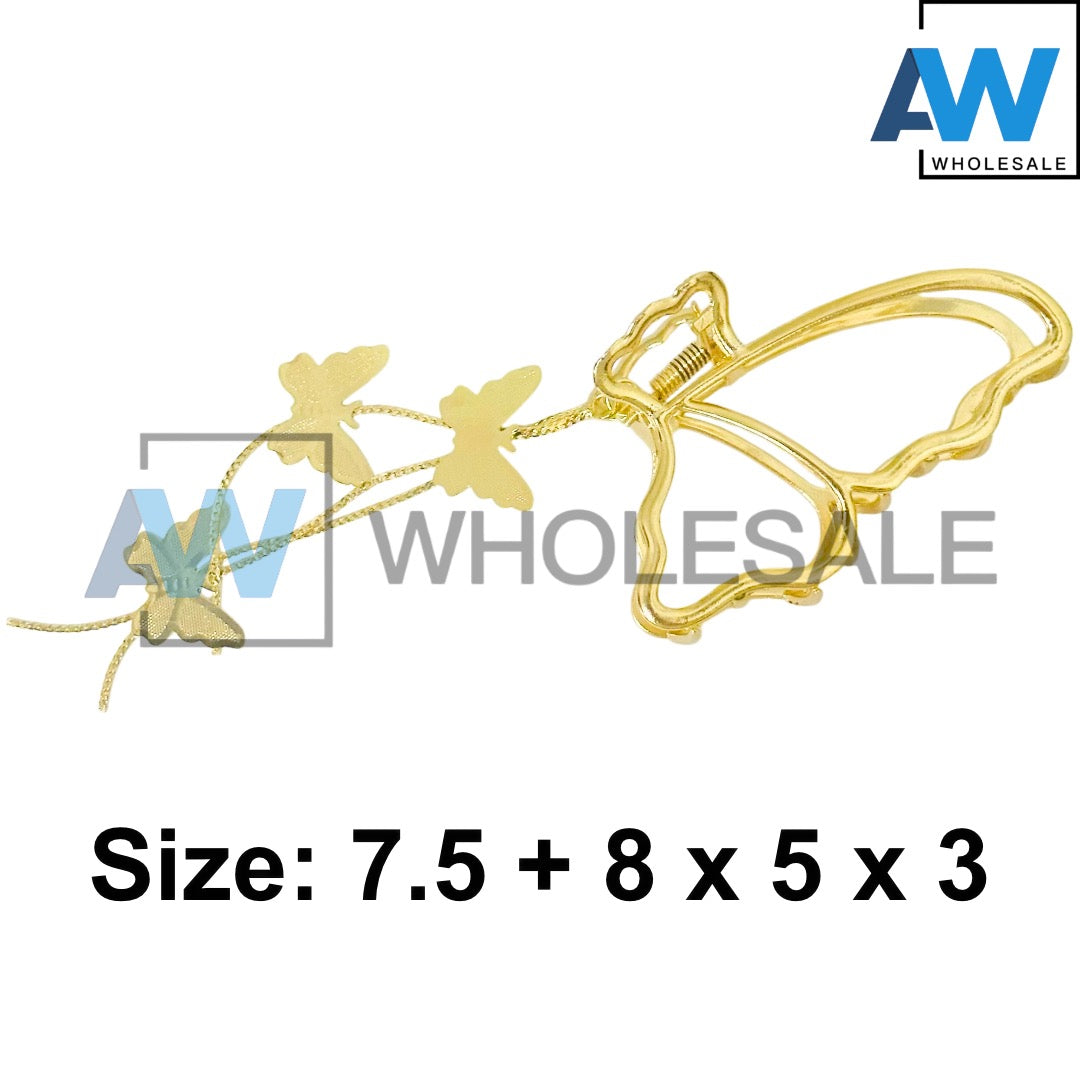 AB-1202 (12 pcs) Metal 7.5 cm Hair Clamps