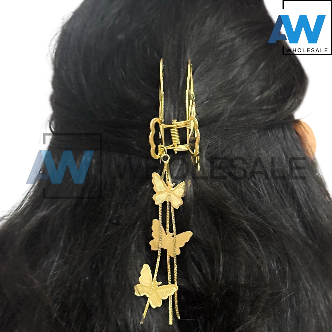 AB-1202 (12 pcs) Metal 7.5 cm Hair Clamps