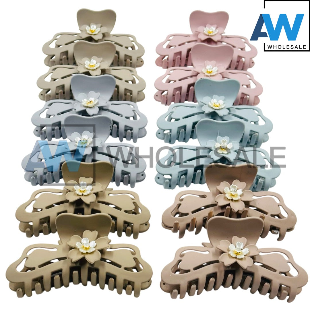 AB-1203 (12 pcs) Matte 11 cm Hair Clamp