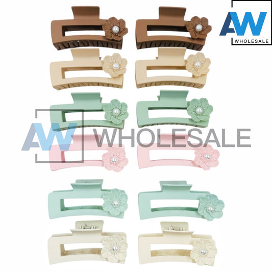 AB-1205 (12 pcs) Matte 10.5 cm Hair Clamps
