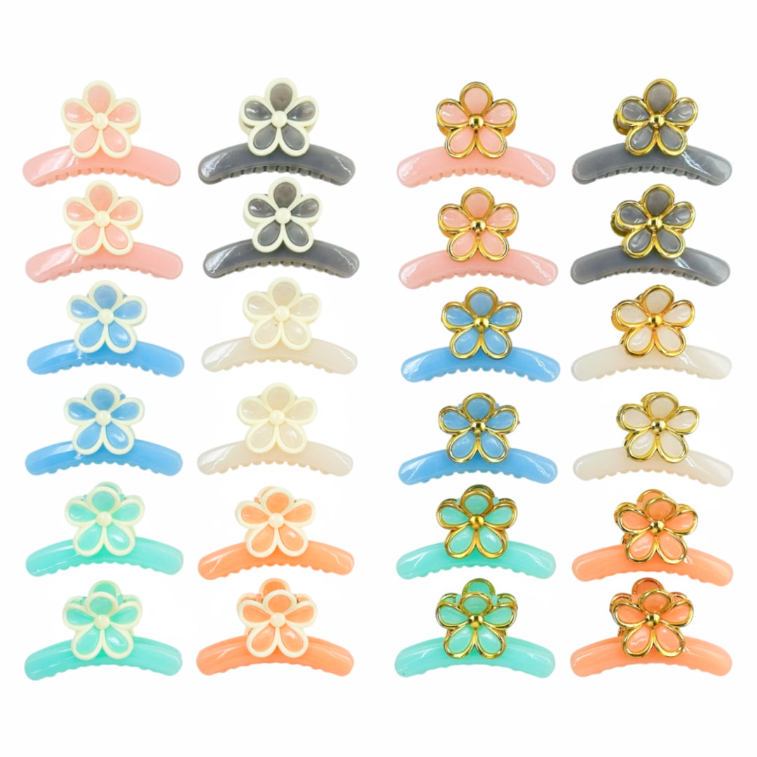 AB-1215 (12 pcs) Glossy 7 cm Hair Clamps