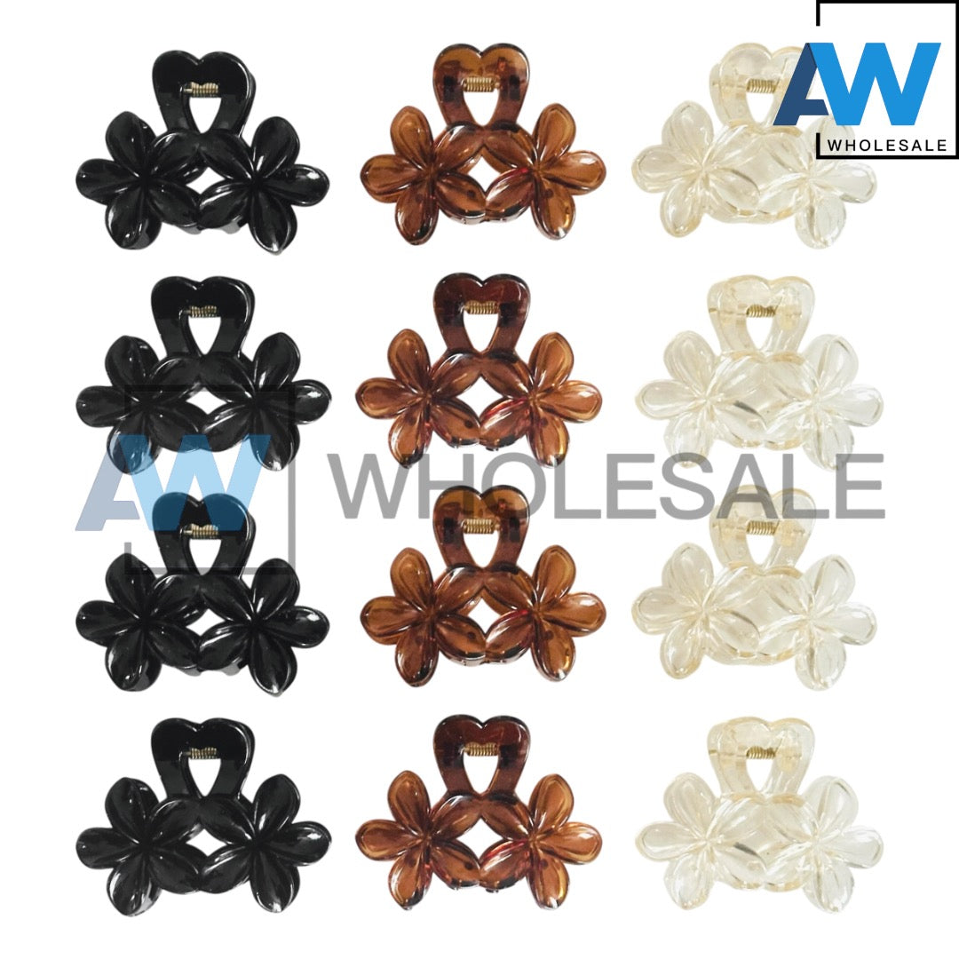 AB-1222 (12 pcs) Transparent 7 cm Hair Clamps