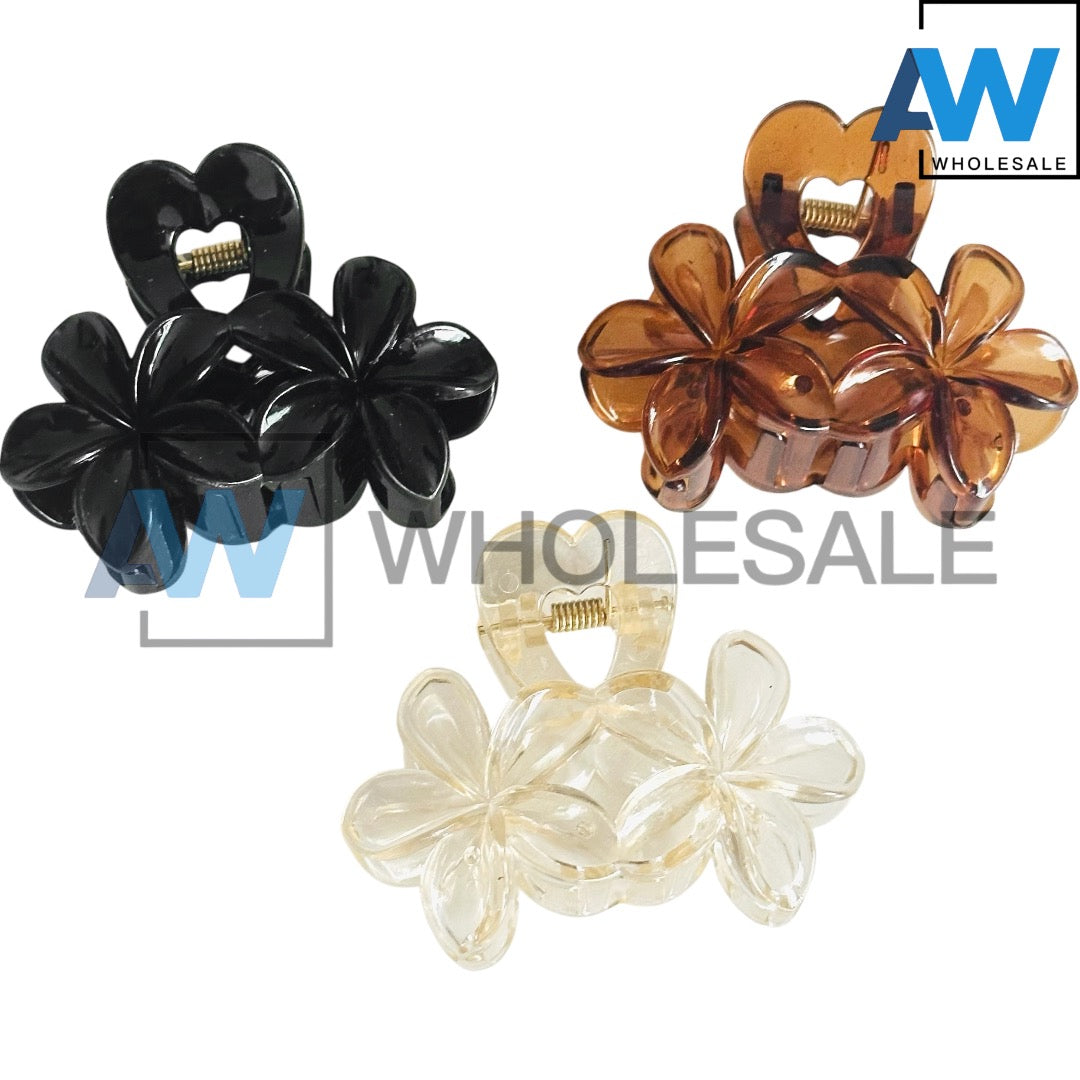 AB-1222 (12 pcs) Transparent 7 cm Hair Clamps