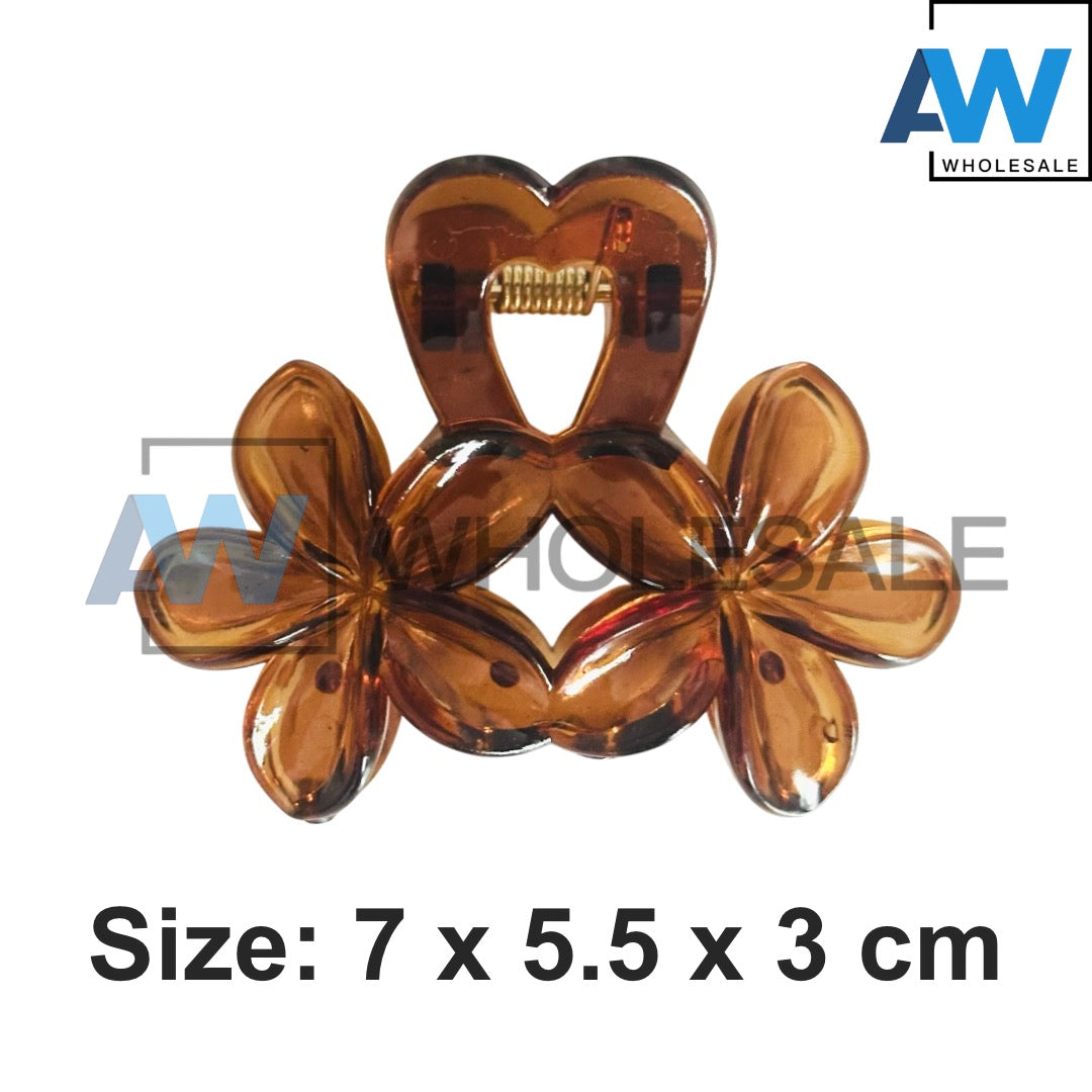 AB-1222 (12 pcs) Transparent 7 cm Hair Clamps