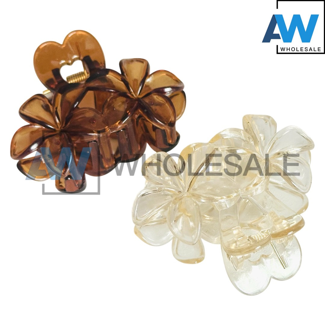 AB-1222 (12 pcs) Transparent 7 cm Hair Clamps