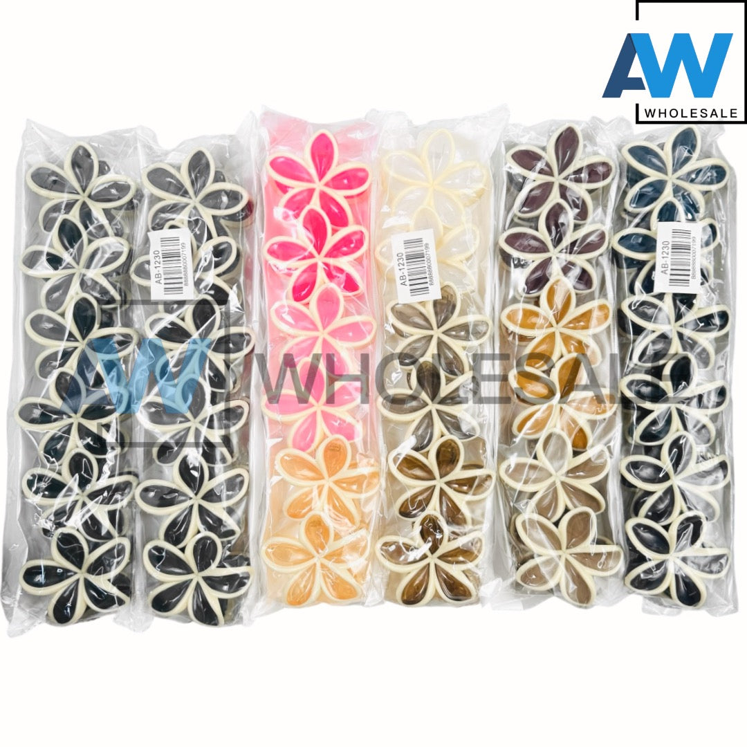 AB-1230 (12 pcs) Glossy 8 cm Hair Clamps