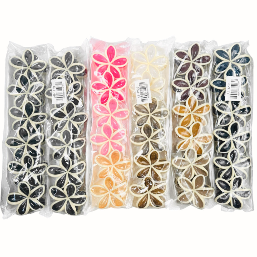 AB-1230 (12 pcs) Glossy 8 cm Hair Clamps