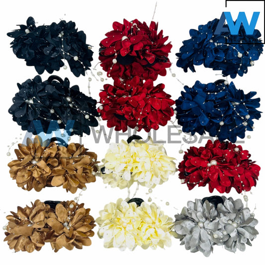 AB-1234 (12 pcs) Fabric 13 cm Hair Clamps