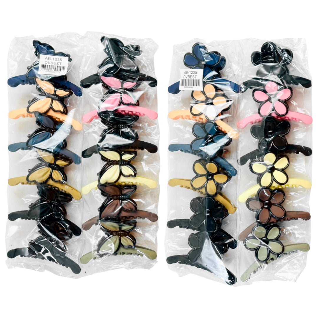 AB-1235 (12 pcs) Matte 11 cm Hair Clamp