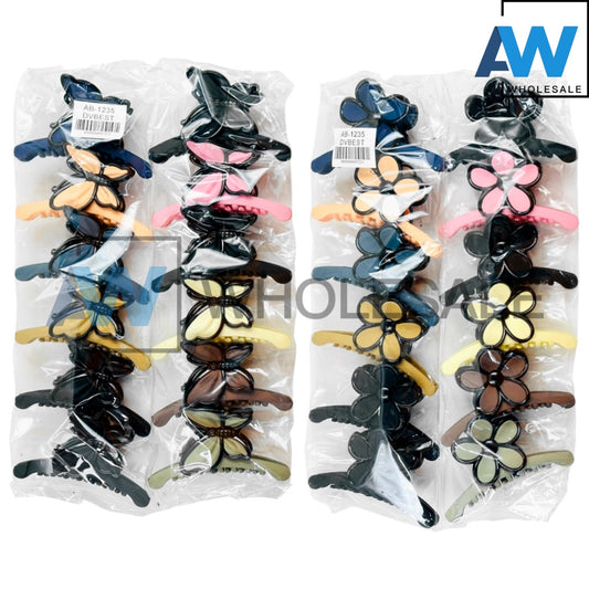 AB-1235 (12 pcs) Matte 11 cm Hair Clamp