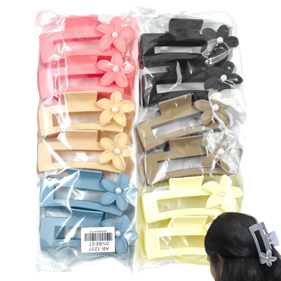 AB-1237 (12 pcs) Matte 11 cm Hair Clamps