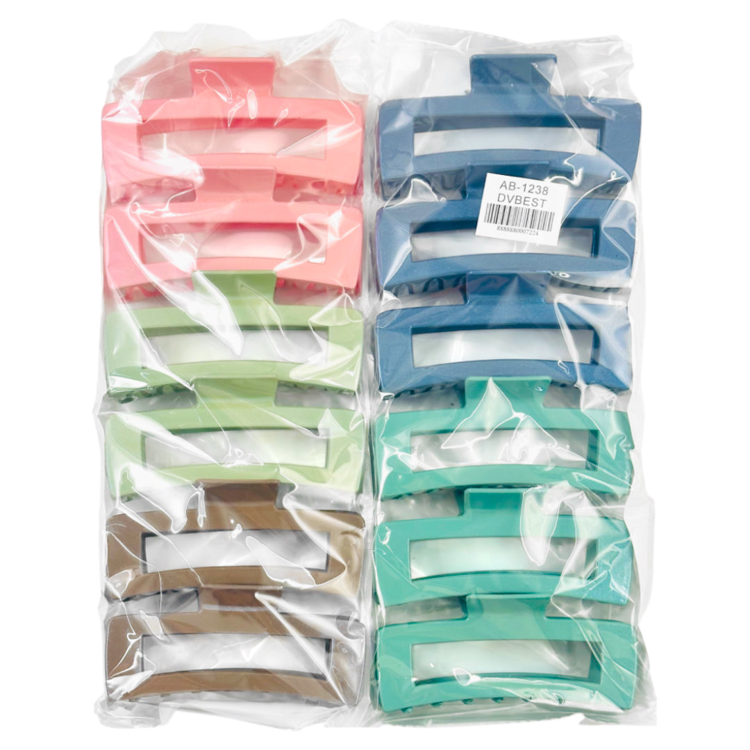 AB-1238 (12 pcs) Glossy 13 cm Hair Clamps