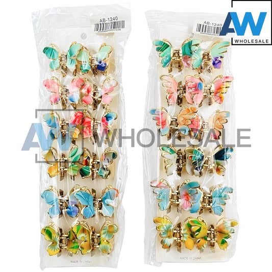 AB-1240 (12 pcs) Glossy 6 cm Hair Clamps