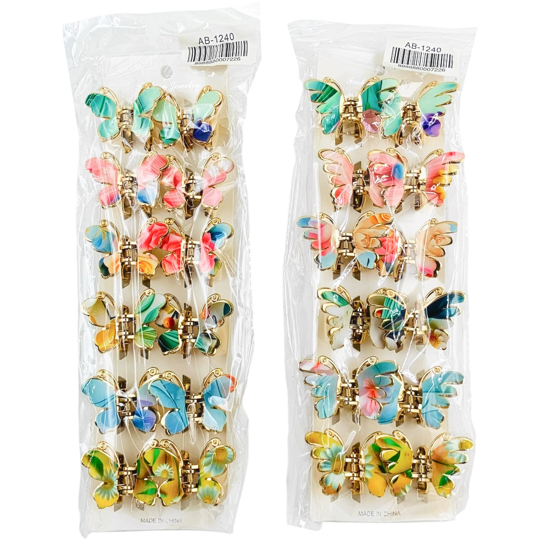 AB-1240 (12 pcs) Glossy 6 cm Hair Clamps