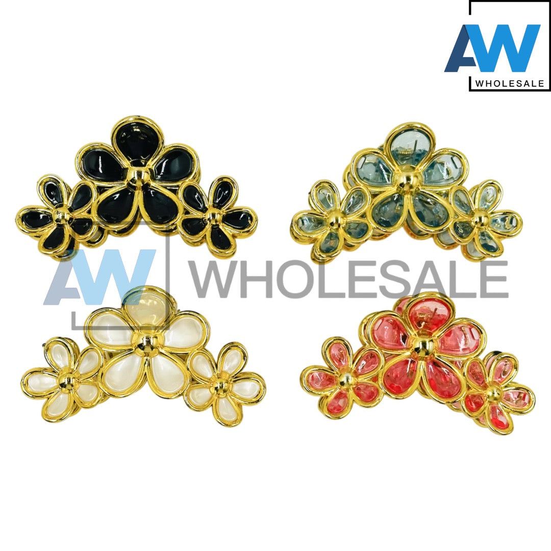 AB-1241 (12 pcs) Glossy/Transparent 10 cm Hair Clamps