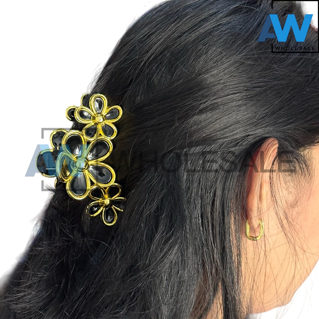 AB-1241 (12 pcs) Glossy/Transparent 10 cm Hair Clamps