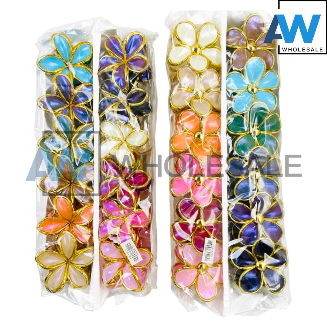AB-1250 (12 pcs) Glossy 8 cm Hair Clamps