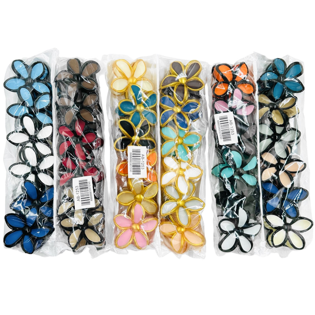 AB-1253 (12 pcs) Matte 8 cm Hair Clamps