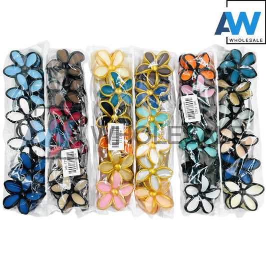 AB-1253 (12 pcs) Matte 8 cm Hair Clamps