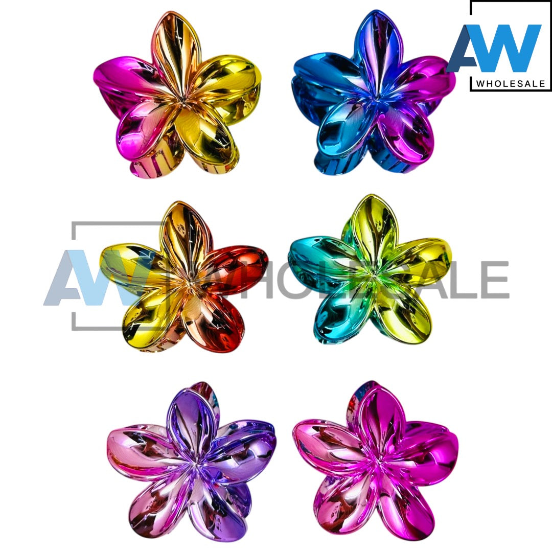 AB-1257 (12 pcs) Metallic 8 cm Hair Clamps