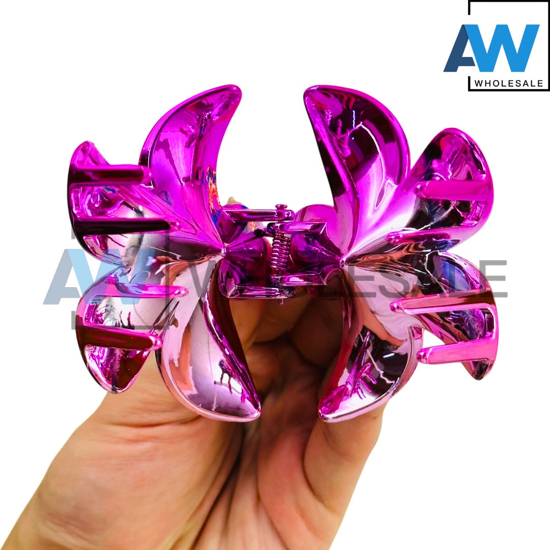 AB-1257 (12 pcs) Metallic 8 cm Hair Clamps